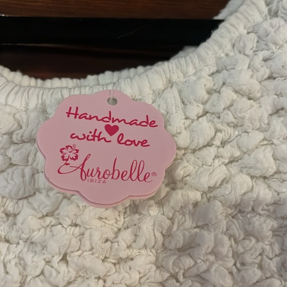 Boho wedding or beach dress,off shoulder, one size, handmade from Ibiza - Picture 3 of 3